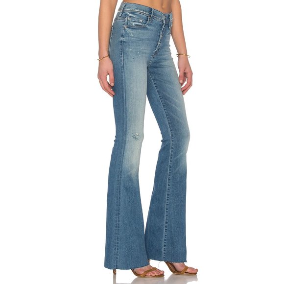SOLD MOTHER Pixie Cruiser Fray Flare Jeans Rumor Has it N5 - Picture 6 of 11